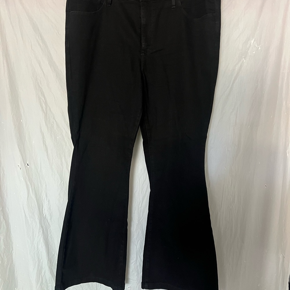 Ava & Viv Women's Black Wide Leg Jeans